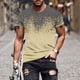 thumbnail image 2 of Camisetas de Manga Larga para Hombres Imprimir Fallow Cuello Redondo Camiseta, Moda Casual Manga Corta Mezcla de Algodón/Lino, 2 of 9