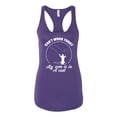 thumbnail image 2 of Wild Bobby, Can't Work Today My Arm Is In A Cast, Fishing, Women Racerback Tank Top, Purple Rush, X-Large, 2 of 5