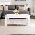 thumbnail image 3 of Convenience Concepts Designs2Go 2 Drawer Baja Coffee Table with Shelf, White, 3 of 7