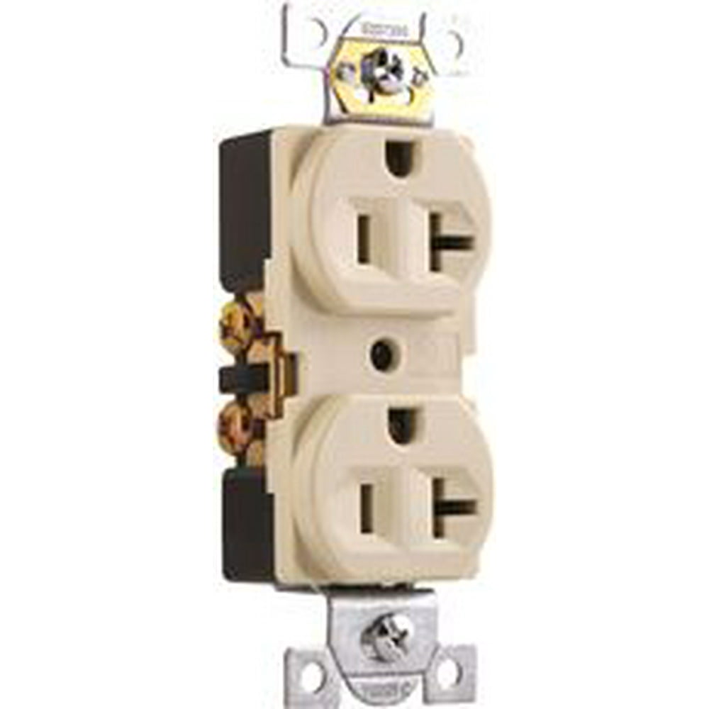 DUPLEX RECEPTACLE, COMMERCIAL GRADE, NEMA 520R, 125 VOLT, 20 AMP