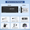 thumbnail image 7 of 6.9 Inch Wireless Carplay Car Stereo Single Din Touchscreen Car Radio, Android Auto Bluetooth Mirror Link FM Mic SWC, 7 of 7