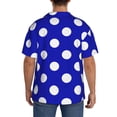 thumbnail image 3 of Sigee Blue And White Polka Dot for Men's Casual Short Sleeve Button Down Shirts Men's Shirts Summer-Large, 3 of 5