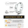 thumbnail image 7 of U7 Hypoallergenic Silver Huggie Small Hoop Earrings for Men Women Cartilage Ear 12MM Stainless Steel Tiny Hoops Gift for Christmas, 7 of 7