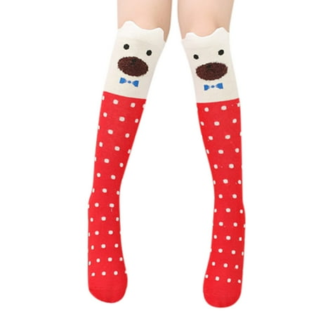

1Pair Kids Infant Toddler Baby Girls Cartoon Animal Anti-Slip Long Socks CHMORA