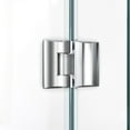 thumbnail image 6 of DreamLine Prism Plus 42 in. x 74 3/4 in. Frameless Neo-Angle Shower Enclosure in Brushed Nickel with White Base, 6 of 18