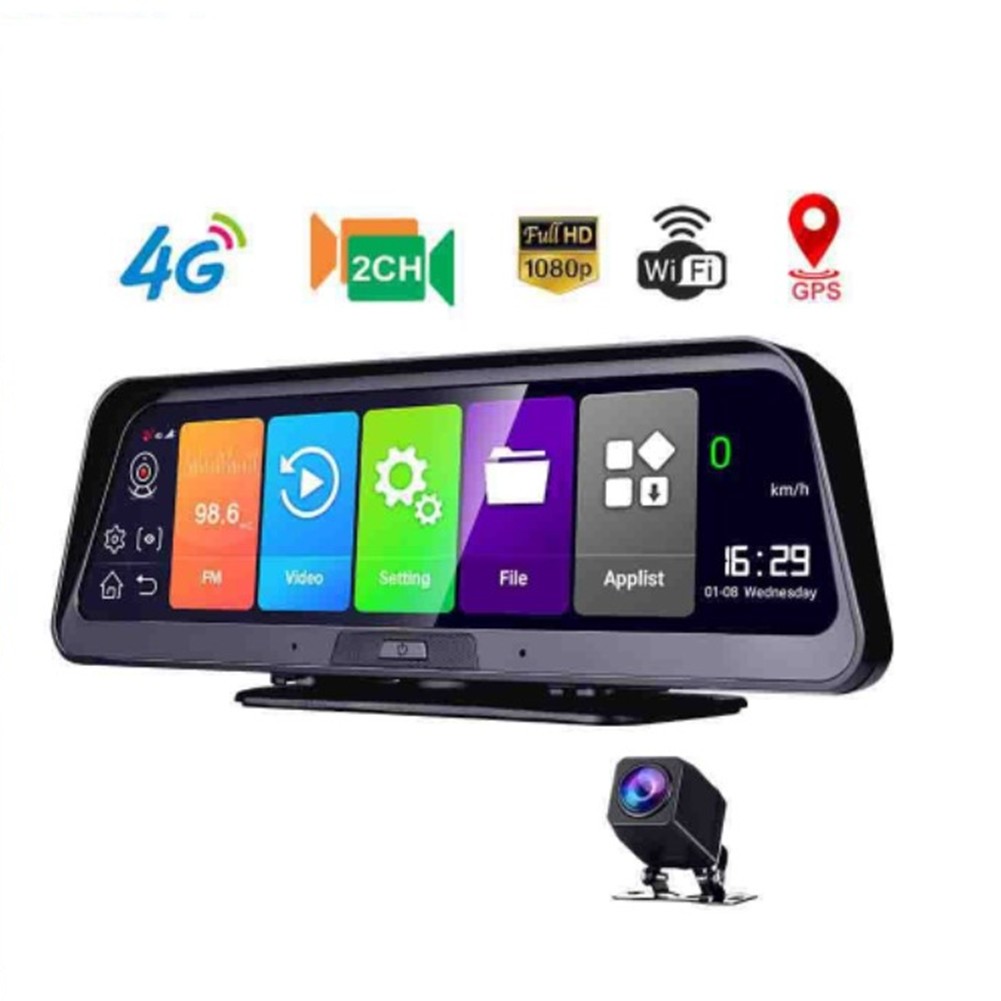 Fancy 10" Streaming 4g Adas Dash Cam Car Dvr Video Camera Dashboard Gps