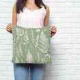 thumbnail image 2 of Sage Green Botanical Pillow Covers 20x20 Inch Decorative Throw Pillow Cover, Farmhouse Country Leaves Plant Sofa Pillowcases Accent Cushion Case Home Decor Bedroom Living Room, 2 of 6