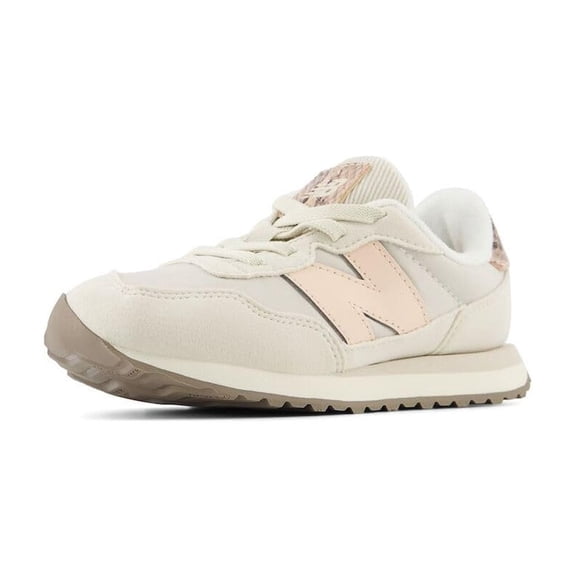 New Balance Kids 237 Bungee Sneaker, TURTLEDOVE/VINTAGE ROSE, 5.5 W Toddler 1-4 Years