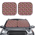 thumbnail image 2 of Windshield Sun Shade, Pale Pink Strawberry Foldable Car Sun Shade Windshield For Front, 2 Pieces, 2 of 4