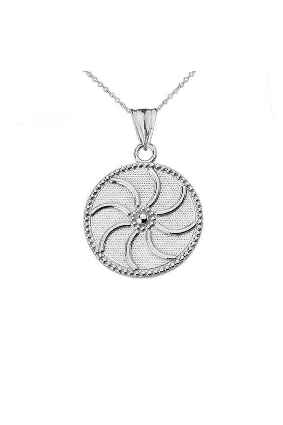 ARMENIAN ETERNITY (0.80") PENDANT NECKLACE IN STERLING SILVER - Pendant only