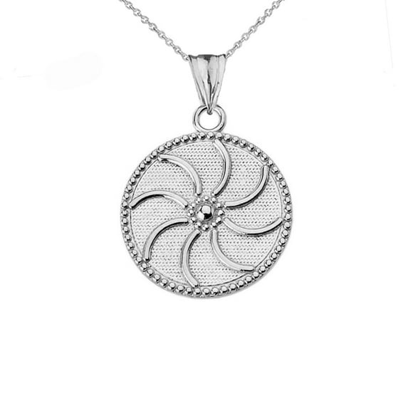 ARMENIAN ETERNITY (0.80") PENDANT NECKLACE IN STERLING SILVER - Pendant with 22" chain