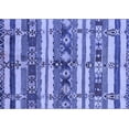 thumbnail image 1 of Ahgly Company Machine Washable Indoor Rectangle Oriental Blue Industrial Area Rugs, 8' x 12', 1 of 4