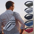 thumbnail image 1 of Fiudx Riñonera para Hombre y Mujer, Correa Ajustable, Nailon Impermeable, 3 Bolsillos con Cremallera, Ideal para Llevarla Cruzada o En La Cintura, Ideal para Actividades Al Aire Libre, Imprescindible, 1 of 7