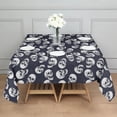 thumbnail image 3 of Navy Skull Pattern Square Tablecloth,Waterproof Square Table Cover,Wipeable Spillproof Washable Table Cover for Home Kitchen Party Decor 42"X42"(107x107cm), 3 of 6