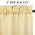 thumbnail image 5 of 2 Pcs Semi Kitchen Small Curtain, Faux Linen Textured Sheer Voile Tier Curtain, 5 of 9