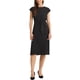 thumbnail image 2 of Vestido plisado para mujer INSPIRE CHIC, cuello redondo, sin mangas, con cinturón en la cintura, vestido A-Line, color negro, 2 of 6