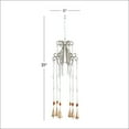 thumbnail image 3 of DecMode 31" Silver Metal Indoor Outdoor Embellished Chandelier Windchime with Glass Beads and Cone Bells, 3 of 7