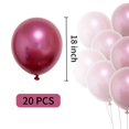 thumbnail image 2 of Globos Ztikug de látex metálico rojo, 18 pulgadas, 20 unidades, para cumpleaños, 2 of 6