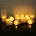 thumbnail image 6 of 6pcs Led Candles Rechargeable Flameless Candle Battery Flickering Candles with Frosted Cups Charging Base Gift Decoration for Party Holiday Christmas, 6 of 10