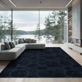 thumbnail image 2 of ODIKA 8'x10' Navy Blue Modern Geometric Circle Pattern Washable Area Rug Contemporary Abstract Overlapping Shapes Non-Shedding, Easy Care, for King Size Bedroom Under Bed, Master Suite, 2 of 5