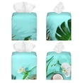 thumbnail image 2 of Balery Tropical Pineapple Porta Pañuelos de Cuero con Estampado – Funda Moderna Cuadrada para Caja de Pañuelos, Dispensador 5x5x5'', 2 of 7