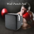 thumbnail image 3 of Almohadilla de boxeo para pared cuadrada en cuero negro 20x20x10cm - Ideal para entrenamiento de Muay Thai y artes marciales, 3 of 6