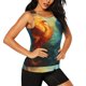 thumbnail image 2 of Balery Red And Blue Fire Peacock Camiseta sin mangas estampada ligera para mujer, tops de entrenamiento sin mangas, camisetas de yoga transpirables de secado rápido.-Medium, 2 of 7
