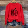 thumbnail image 5 of ZunFeo Womens Crew Neck Red Pumpkin Graphic Long Sleeve Pullover Sweatshirt for Fall Hall-oween Thanksgiving,Size S, 5 of 6