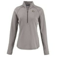 thumbnail image 2 of Women's Cutter & Buck Heather Gray Denver Broncos  Peshastin Eco Fleece Recycled Tri-Blend Raglan Half-Zip Jacket, 2 of 3