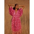 thumbnail image 2 of EASYBRAUS Women Floral Print Maxi Dress Boho Lantern Sleeve Loose Fit Spring 2025 S-2XL, 2 of 10