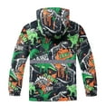 thumbnail image 4 of NAISIBABY Boys Girls Windbreaker Jackets, Hooded Lightweight Fashion Prints Casual Hardshell Coat Green 5-6T, 4 of 8