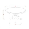 thumbnail image 6 of East West Furniture Shelton 5-piece Wood Dinette Table Set in Linen White, 6 of 7