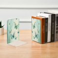 thumbnail image 6 of Wobogo Light Green Butterfly Acrylic Bookends Clear L-Shaped Book Holder with Non-Slip Pads for Books Files Magazines CD DVD 5.4×4.1×8.1in, 6 of 6
