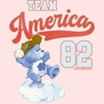 thumbnail image 2 of Toddler's Care Bears Team America Baseball Grumpy Bear  Graphic Tee Light Pink 4T, 2 of 3