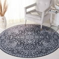 thumbnail image 3 of SAFAVIEH Tucson Brooke Traditional Machine Washable Area Rug, 6' x 6' Round, Black/Beige, 3 of 9