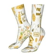 thumbnail image 5 of Bingfone Farm Bee Cute Honey Prirnt Women's Men's Fun Pattern and Solid Crew Socks-1 Pair Pack-Cool & Classic Novelty Design Gifts, 5 of 7