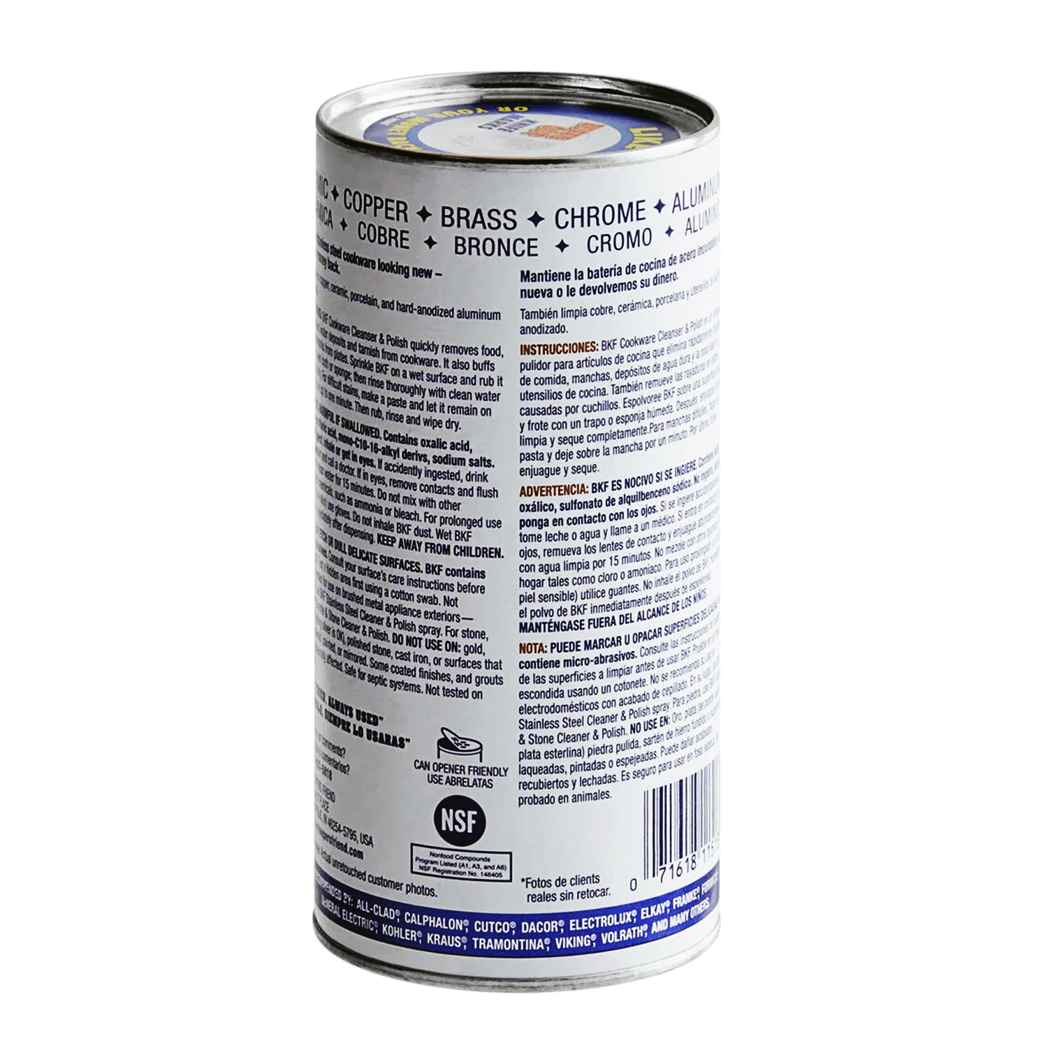 Bar Keepers Friend Cookware Cleanser & Polish (12 oz) - Cleaner, Degreaser & Stain-Remover - for Use on Stainless Steel and Copper Pots, Pans and Utensils, Glass Casserole Dishes and More(2)
