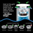 thumbnail image 3 of Bathtub Drain Hair Catcher – In-Drain Tub Strainer & Clog Prevention Protector, Fits Standard 1.4”–1.75” Tub Drains, Easy Clean, Captures Human & Pet Hair out of Sight (White), 3 of 3
