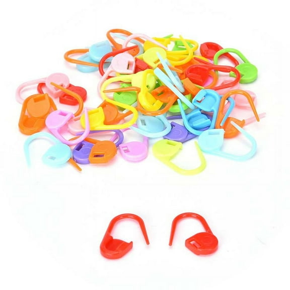 200Pcs Multi-color Knitting Crochet Locking Stitch Needle Clip Markers Holder