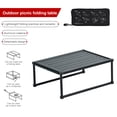 thumbnail image 4 of Mesa plegable para acampar, mesa plegable para barbacoa, mesa de comedor de aleación de aluminio para exteriores, 4 of 8