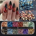 thumbnail image 3 of 36 Boxes Holographic Nail Art Glitter Sequins 3D Sparkly Resin Confetti Foils Nail Art Supplies Manicure Tips for Women Kids Girls Nail Beauty Charms for Acrylic Nails Gradient Nail Sequins Set, 3 of 3