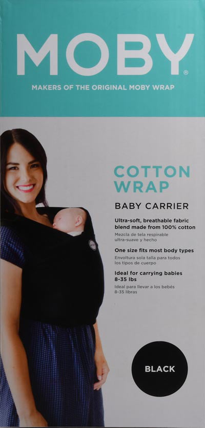 black moby wrap baby carrier