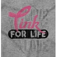 thumbnail image 2 of Breast Cancer Pink for Life Ribbon Women's Graphic T Shirt Tees Brisco Brands M, 2 of 5