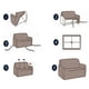 thumbnail image 4 of Funda Sofá de 2 Asiento Sofás Muebles Acolchado ensucia para Mascotas Loveseat Couch Cover Gloria Funda de sofá de 2 asientos, 4 of 9