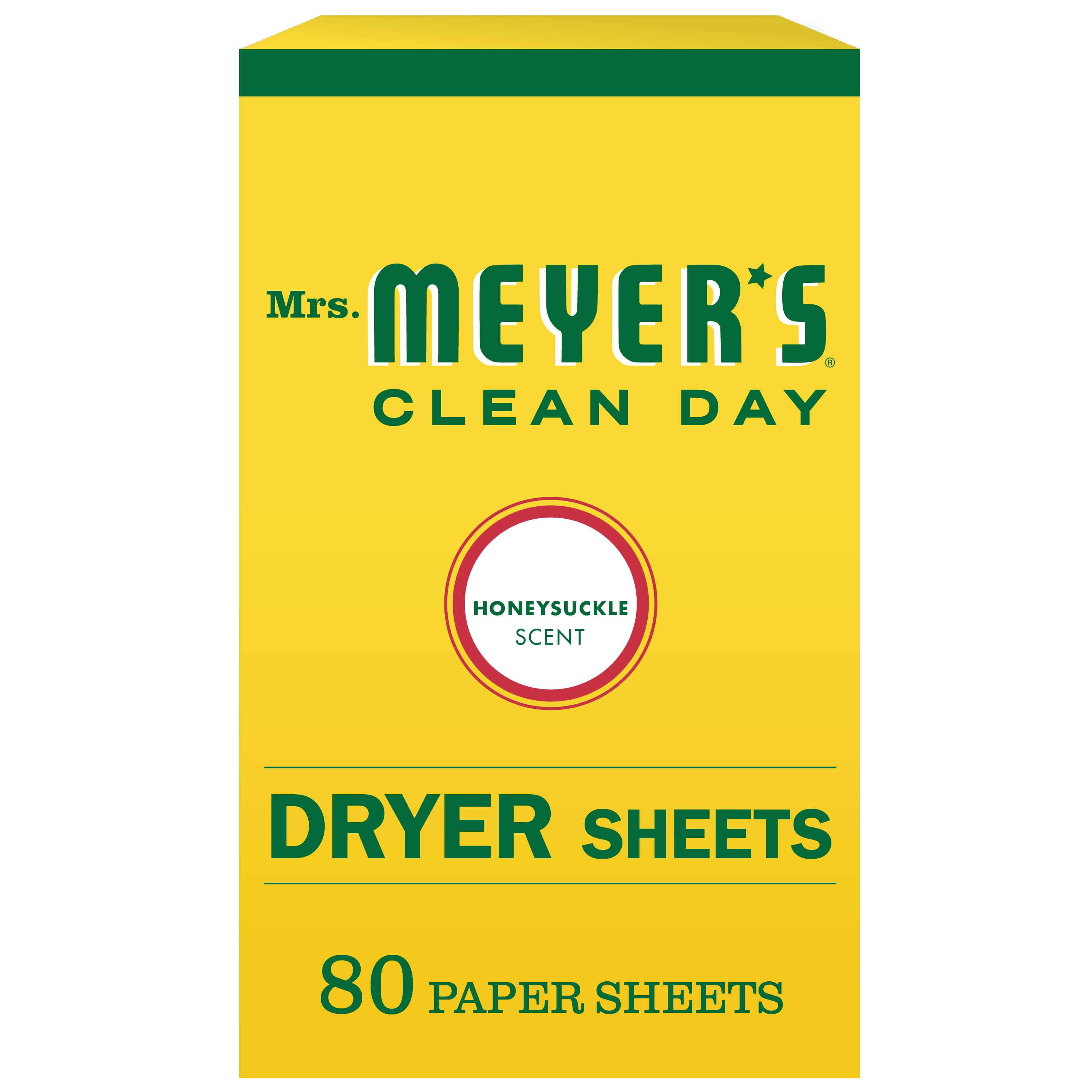 Meyer's Clean Day Dryer Sheets Free Shipping,Brand New Details about   Mrs 80 Ct Honeysuckle 