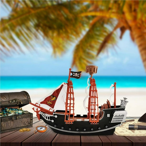 Babydream1 Kids Pirate Toys Pirates Ship Ships Props For Toddlers Plaything Interesting Unique Boats Model Playthings Table Ornament Boat Toy For Home