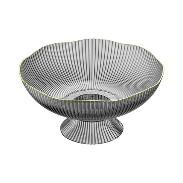 Plato de frutas, cuenco decorativo para postres, expositor para decoración de encimera, color gris