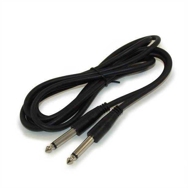 6ft 1/4" MONO (TS) Guitar Cable, Male to Male, 28AWG, Nickel Plated