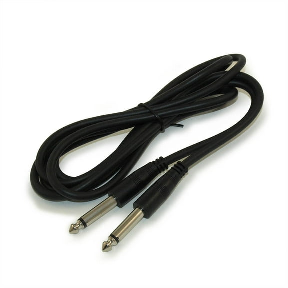 6ft 1/4" MONO (TS) Guitar Cable, Male to Male, 28AWG, Nickel Plated