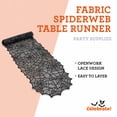 thumbnail image 3 of Fabric Spiderweb Table Runner, Black, 80" x 20", Halloween by Way To Celebrate, 3 of 8